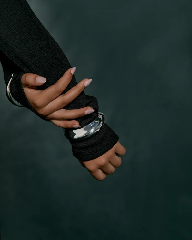 BIG BULB BANGLE - SILVER