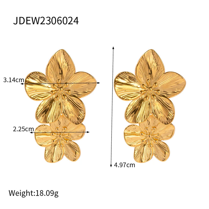 Metal Waterproof Statement Earrings