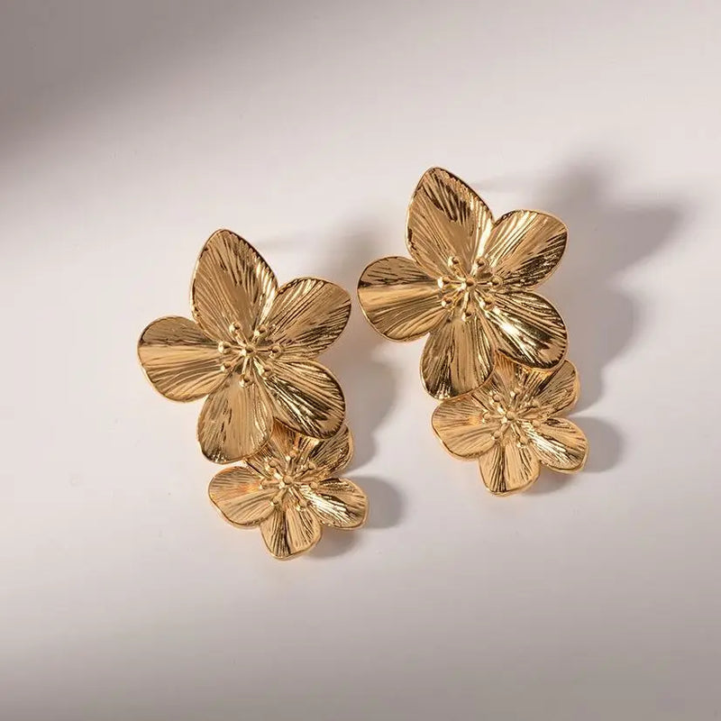 Metal Waterproof Statement Earrings