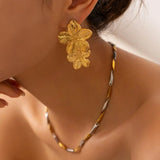Metal Waterproof Statement Earrings