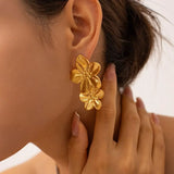 Metal Waterproof Statement Earrings
