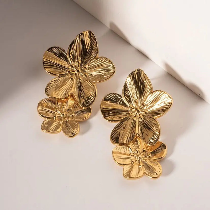 Metal Waterproof Statement Earrings