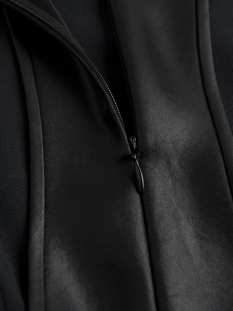 Long Faux Leather Tank Dress