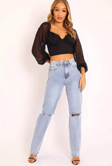 IVELISSE | MID WASH DENIM JEANS