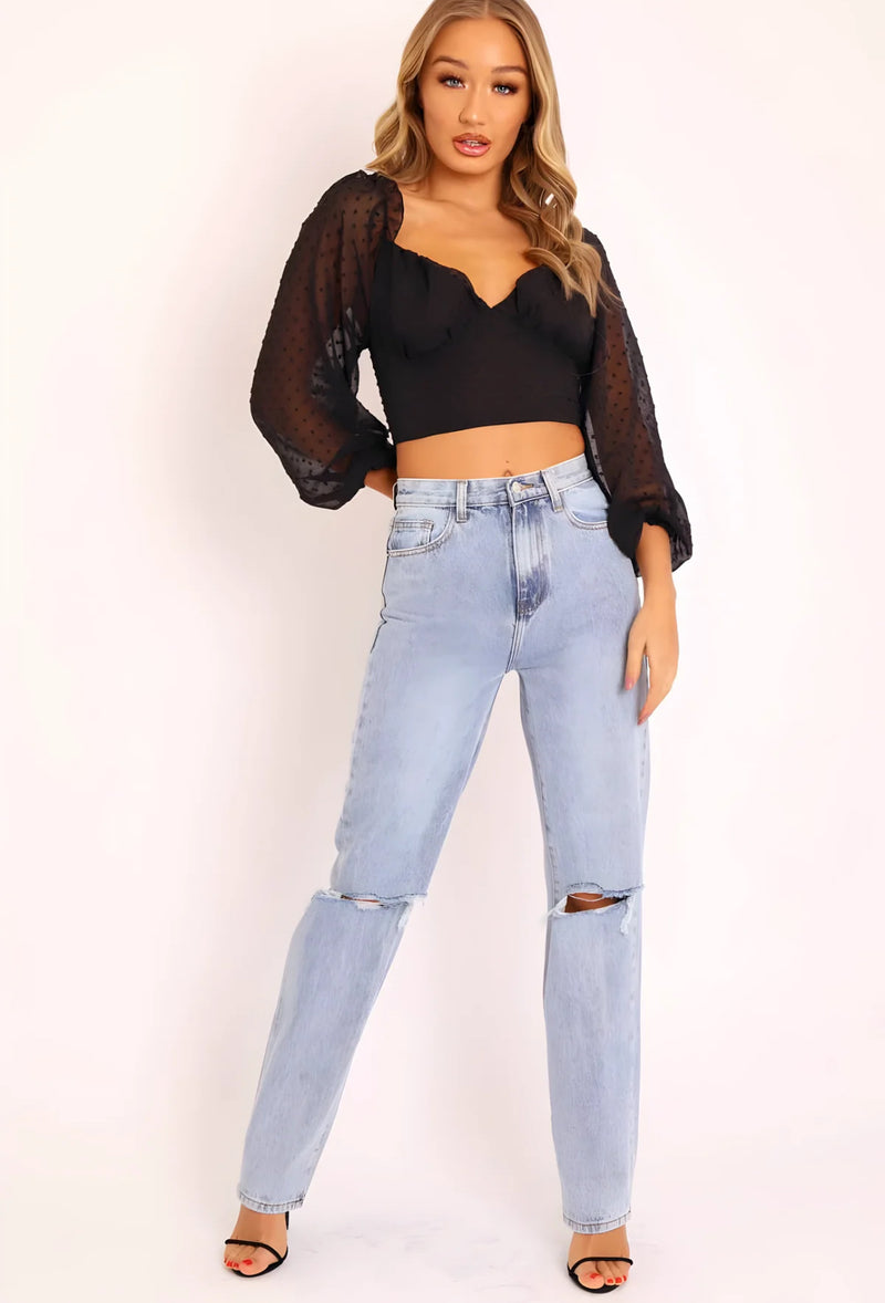 IVELISSE | MID WASH DENIM JEANS