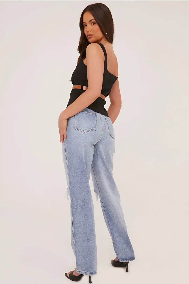 IVELISSE | MID WASH DENIM JEANS