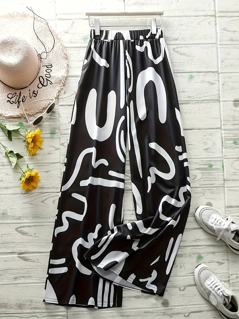 Loose Fit Straight Wide Leg Pants