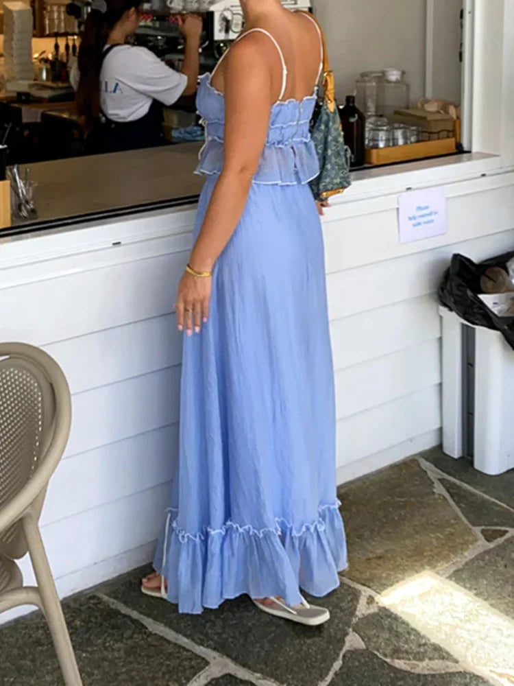 Tops + Ruffle Long Skirts