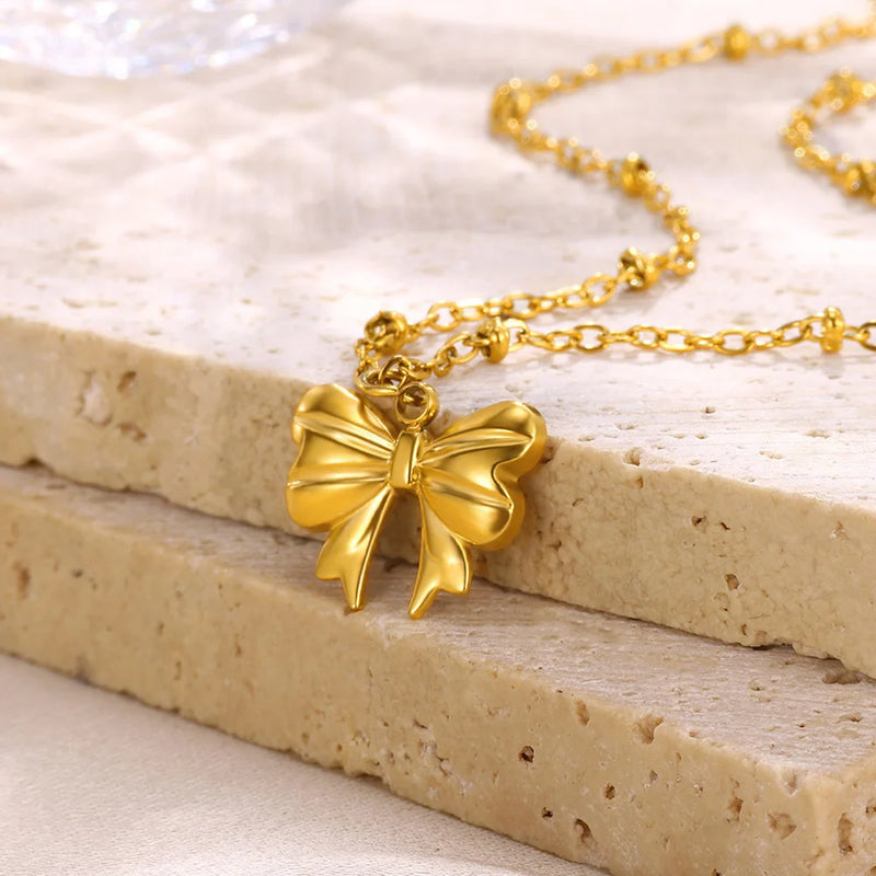Tiny Bow Necklace