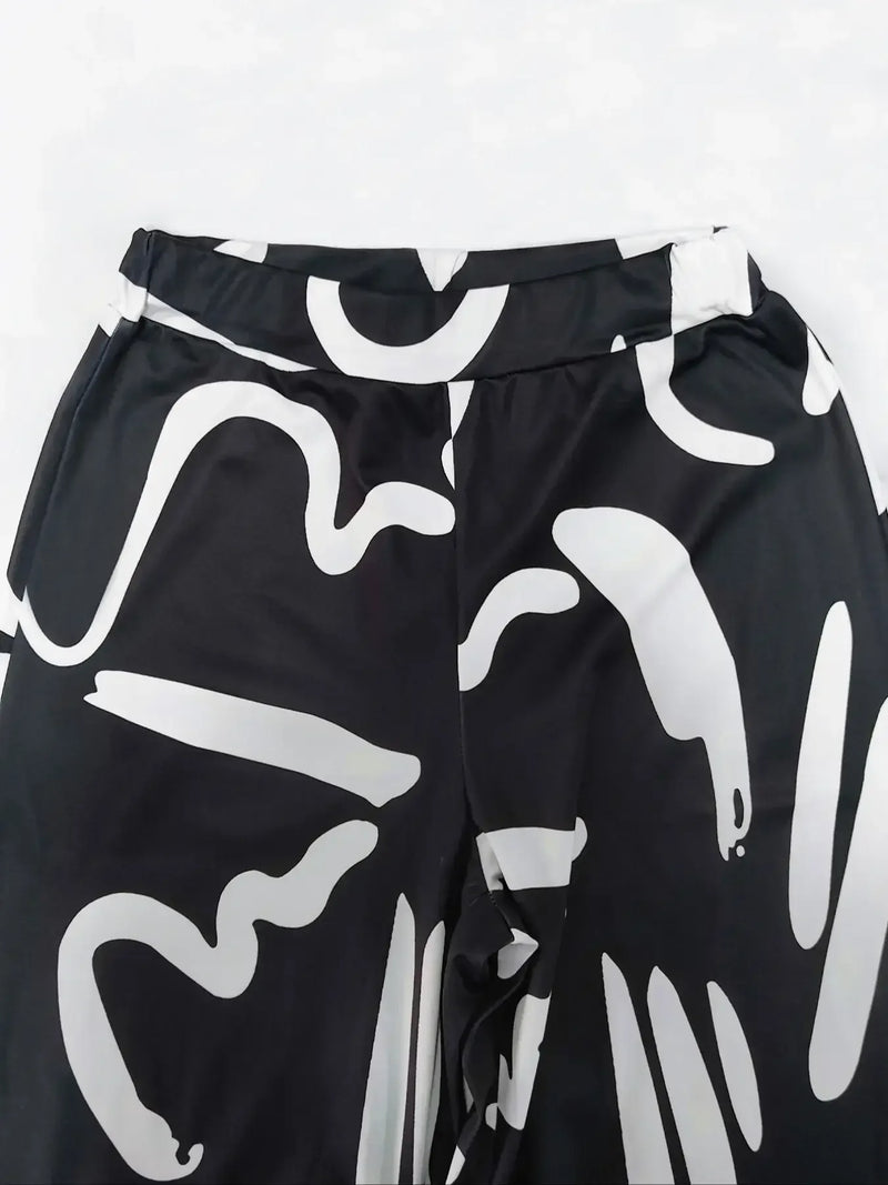 Loose Fit Straight Wide Leg Pants