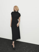Elegant minimalist extended knit dress