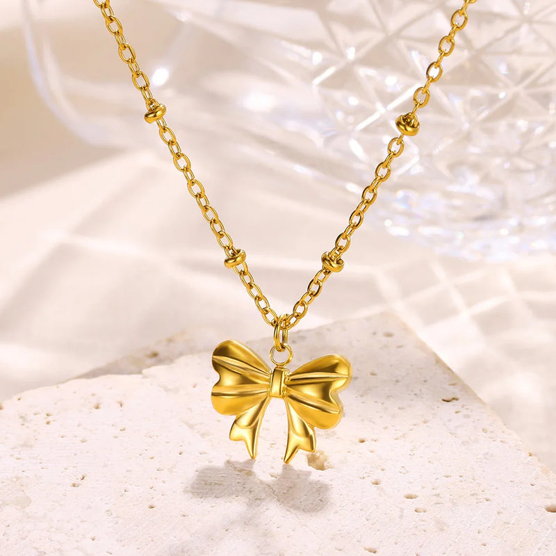 Tiny Bow Necklace