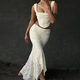 Elegant Lace Two Piece Dress Set