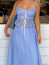 Tops + Ruffle Long Skirts